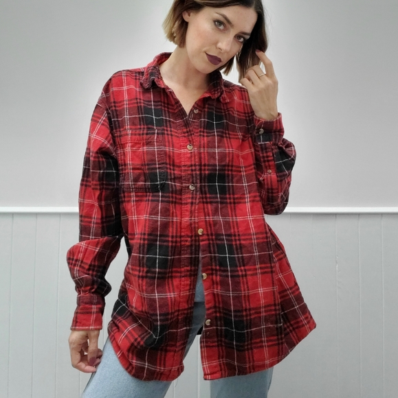 Classic Red and Black Flannel Long Sleeve - Picture 6 of 7